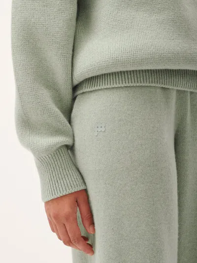 Pangaia Women's Dna Recycled Cashmere Tapered Sweatpants — Moss Green