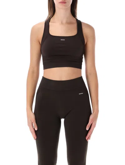 Pangaia Women's Square-neck Crop Sports Bra In Black