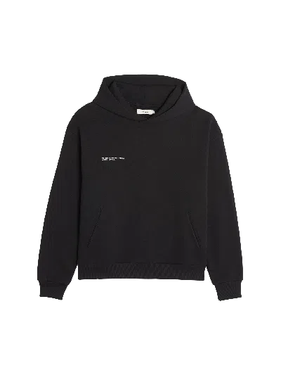 Pangaia Womens 365 Heavyweight Soft Organic Cotton Hoodie—black