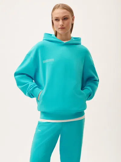 Womens 365 Midweight Soft Organic Cotton Hoodie—ocean Turquoise In Blue from PANGAIA