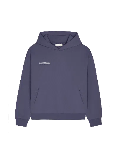 Pangaia Womens 365 Midweight Soft Organic Cotton Hoodie—slate Blue