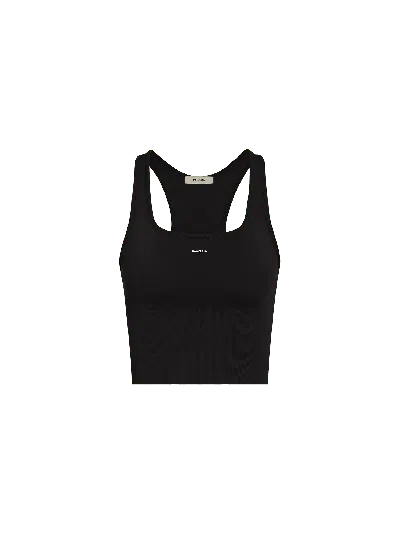 Pangaia Racer-back Compression Tank Top In Black