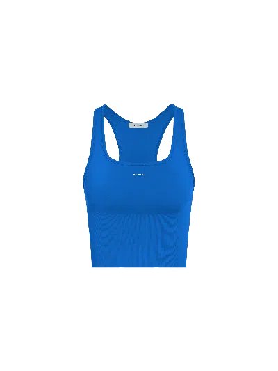 Pangaia Womens 99% Bio-based Compressive Ribbed Tank Top—gaia Blue