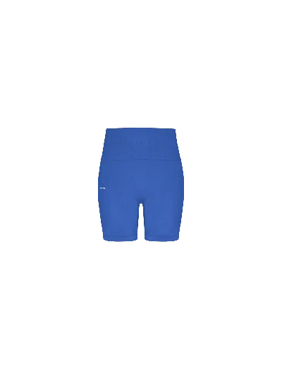 Pangaia Womens 99% Bio-based Compressive Shorts—gaia Blue