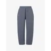 Pangaia Womens Atmosphere Grey Dna Barrel-leg Cotton-jersey Jogging Bottoms In Atmosphere Grey