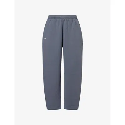 Pangaia Womens Atmosphere Grey Dna Barrel-leg Cotton-jersey Jogging Bottoms
