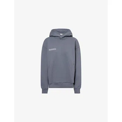 Pangaia Womens Atmosphere Grey Dna Logo-print Cotton-jersey Hoody