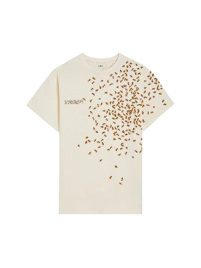 Pangaia Womens Bee:wild Organic Cotton T-shirt—undyed In Multi