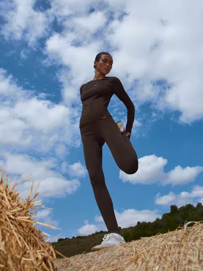 Pangaia Womens Bio-based Leggings In Brown