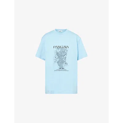 Pangaia Womens  Hope Graphic-print Cotton T-shirt In Celestial Blue