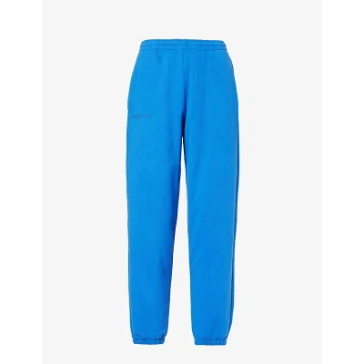 Pangaia Womens Cobalt Blue 365 Signature High-rise Organic-cotton Jogging Bottoms