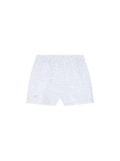 Pangaia Womens Cotton Shorts—grey Marl In White