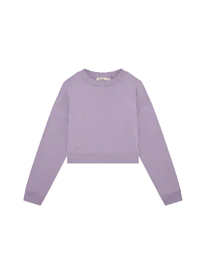 Pangaia Womens Cropped Sweatshirt—dusty Mauve In Purple