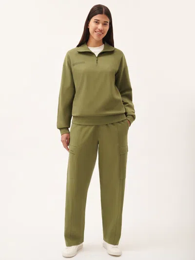 Pangaia Womens Dna Double Jersey Cargo Trousers In Green