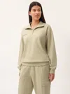 Pangaia Womens Dna Double Jersey Half Zip Sweatshirt In Neutral