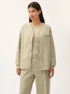 Pangaia Womens Dna Double Jersey Liner Jacket In Neutral
