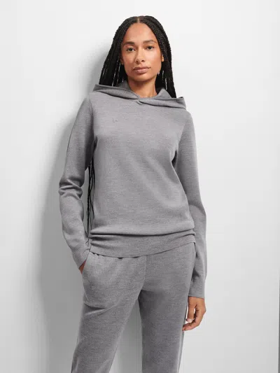 Pangaia Womens Dna Regenerative Merino Wool Soft Organic Cotton Hoodie In Grey