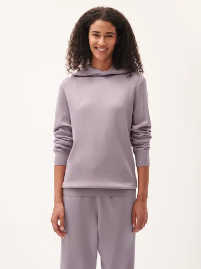 Pangaia Womens Dna Regenerative Merino Wool Soft Organic Cotton Hoodie In Purple