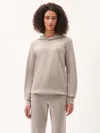 Pangaia Womens Dna Regenerative Merino Wool Soft Organic Cotton Hoodie In Neutral