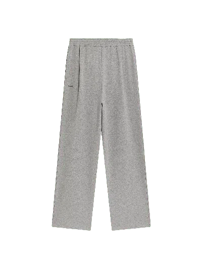 Pangaia Womens Double Jersey Pleated Trousers—grey Marl In Gray