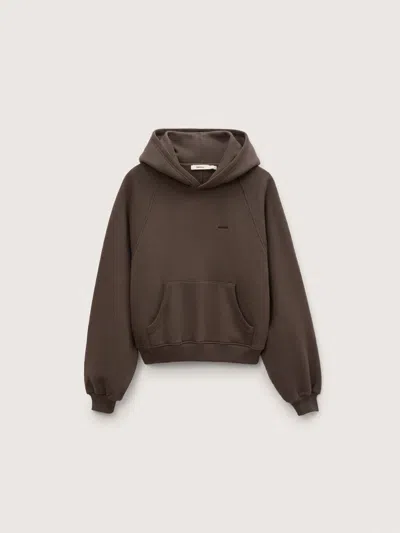 Pangaia Womens Heavyweight Boxy Hoodie In Brown