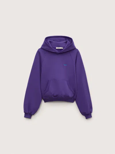 Pangaia Womens Heavyweight Boxy Hoodie In Purple
