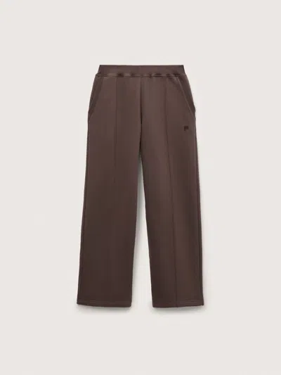 Pangaia Womens Heavyweight Logo Straight Leg Track Pants In Brown