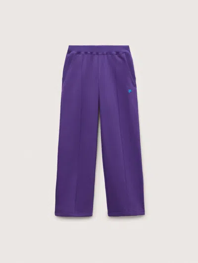 Pangaia Womens Heavyweight Logo Straight Leg Track Pants In Purple
