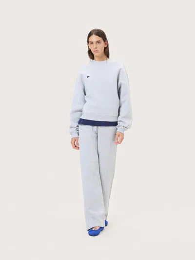 Pangaia Womens Heavyweight Straight Leg Sweatpants—grey Marl