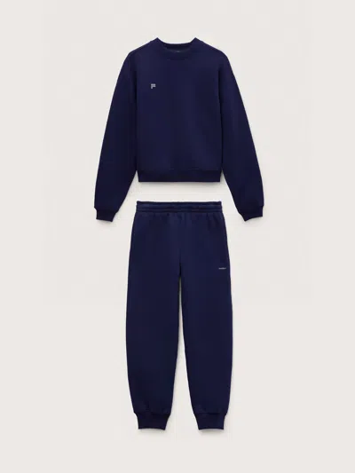Pangaia Womens Heavyweight Sweatshirt And Track Pants Set In Blue
