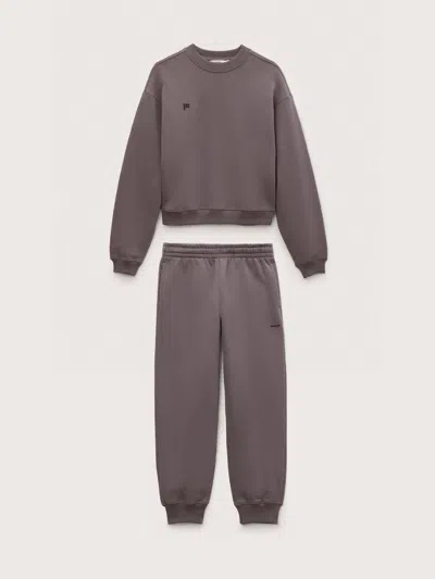 Pangaia Womens Heavyweight Sweatshirt And Track Pants Set In Brown