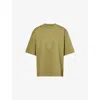 Pangaia Womens Highland Green Dna Oversized-fit Cotton-jersey T-shirt Xl In Highland Green