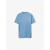 Pangaia Womens Indigo Blue 365 Crewneck Cotton-jersey T-shirt In Indigo Blue