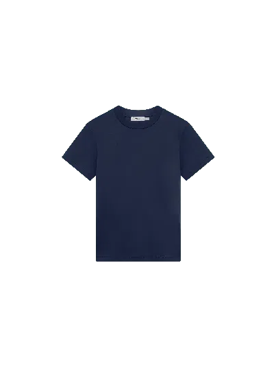 Pangaia Womens Interlock T-shirt—granite Navy In Blue