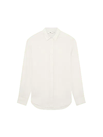 Pangaia Womens Linen Overshirt—bone White