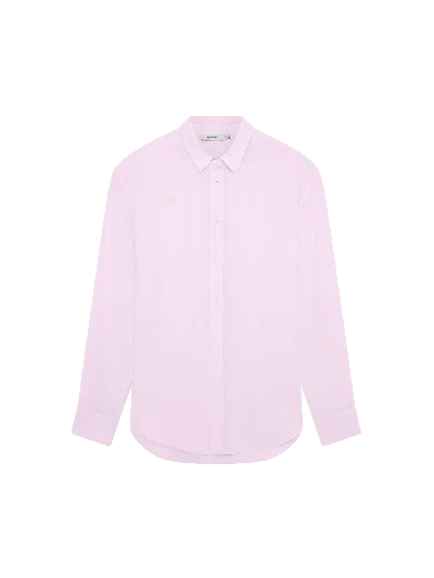 Pangaia Womens Linen Overshirt—light Lilac In Pink