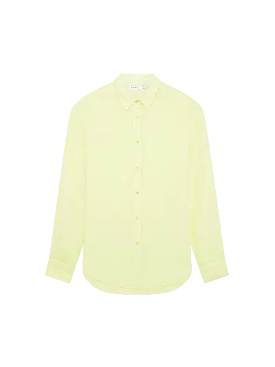 Pangaia Womens Linen Overshirt—soft Lime In Neutral