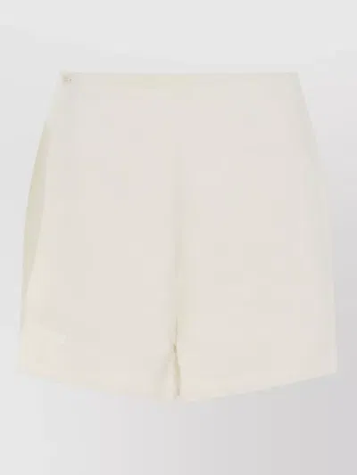 Pangaia Womens Linen Wrap Shorts Back Pockets In White