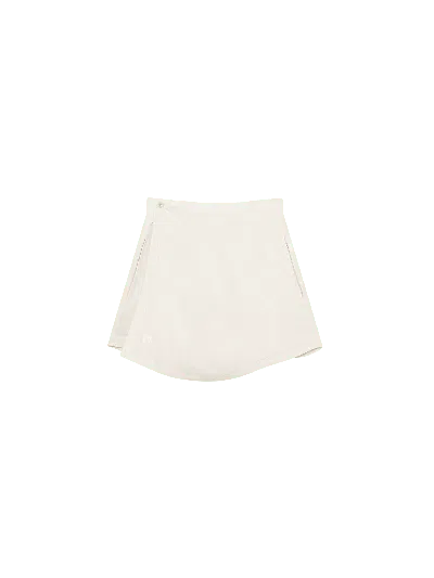 Pangaia Womens Linen Wrap Shorts—bone White