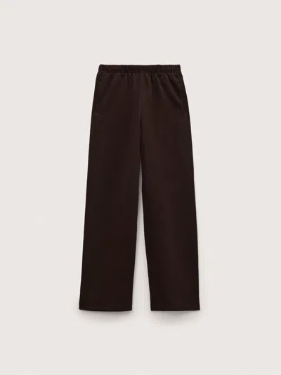 Pangaia Womens Midweight Straight Leg Logo Sweatpants—obsidian Core In Brown