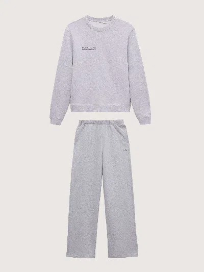 Pangaia Womens Midweight Sweatshirt And Straight Leg Track Pants Set In Gray