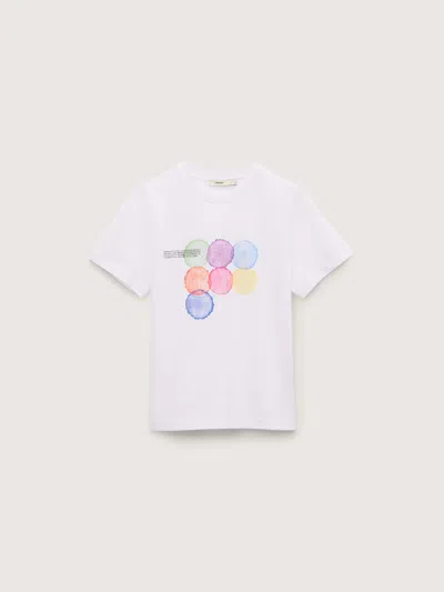 Pangaia Womens Midweight T-shirt Seven Circles—white