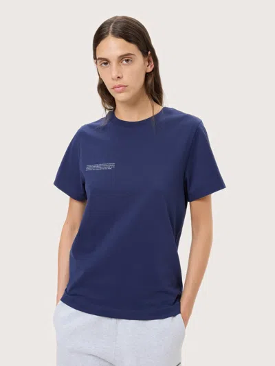 Pangaia Womens Midweight T-shirt—ocean Navy In Blue