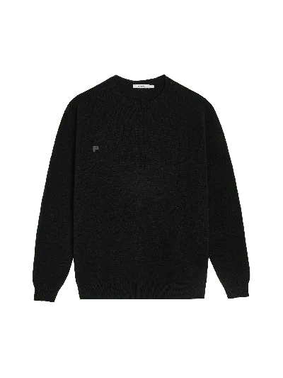 Pangaia Womens Recycled Cashmere Crewneck Sweatshirt—black