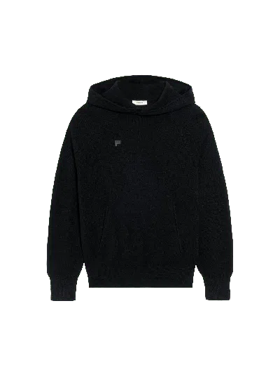Pangaia Womens Recycled Cashmere Soft Organic Cotton Hoodie—black