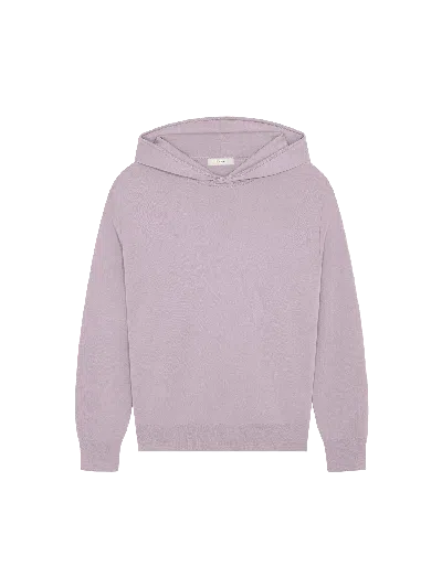 Pangaia Womens Regenerative Merino Wool Soft Organic Cotton Hoodie—raisin Purple