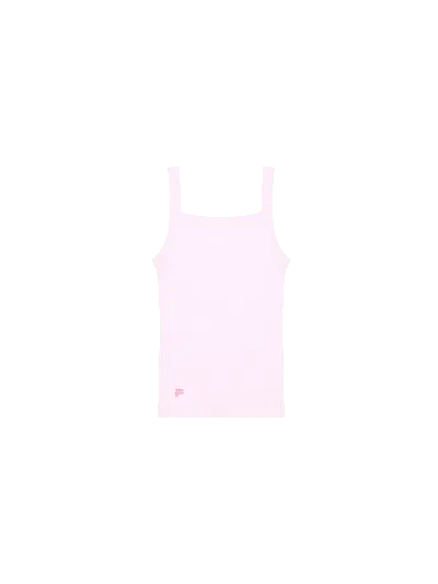 Pangaia Womens Rib Square Neck Tank Top—light Lilac In Pink