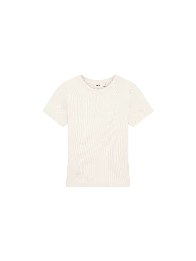 Pangaia Womens Rib T-shirt—bone White