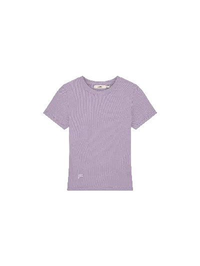 Pangaia Womens Rib T-shirt—dusty Mauve In Purple