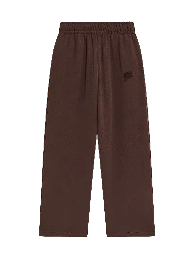 Pangaia Womens Straight Leg Sweatpants—mahogany Brown